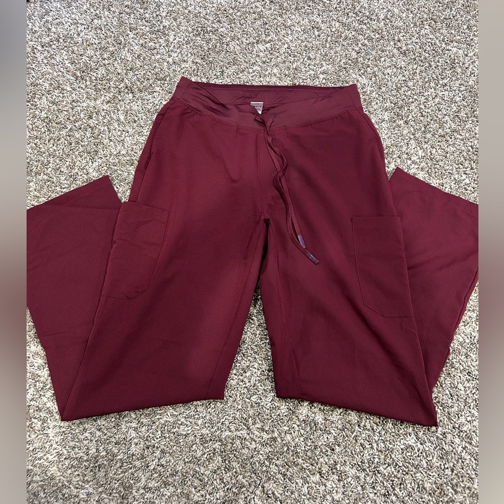 Mandala Maroon Scrub Pants